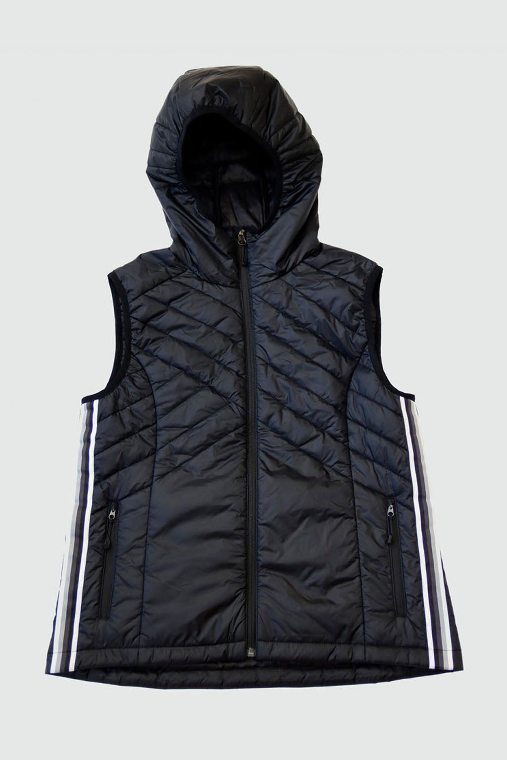 Powerstripe Eco-Friendly Down Hooded Vest